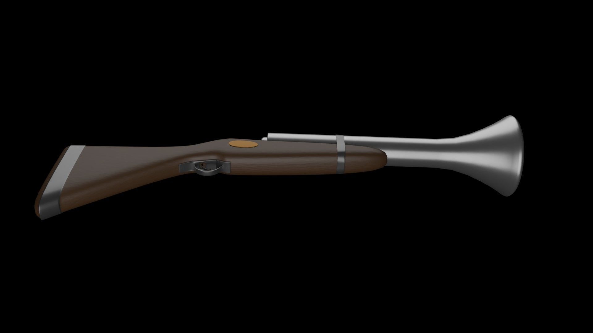 Retro gun 3D model_2