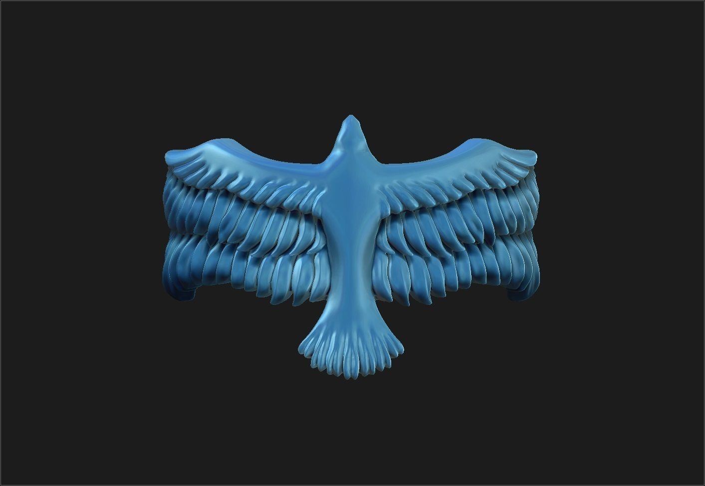 Eagle Ring 3D print model_6