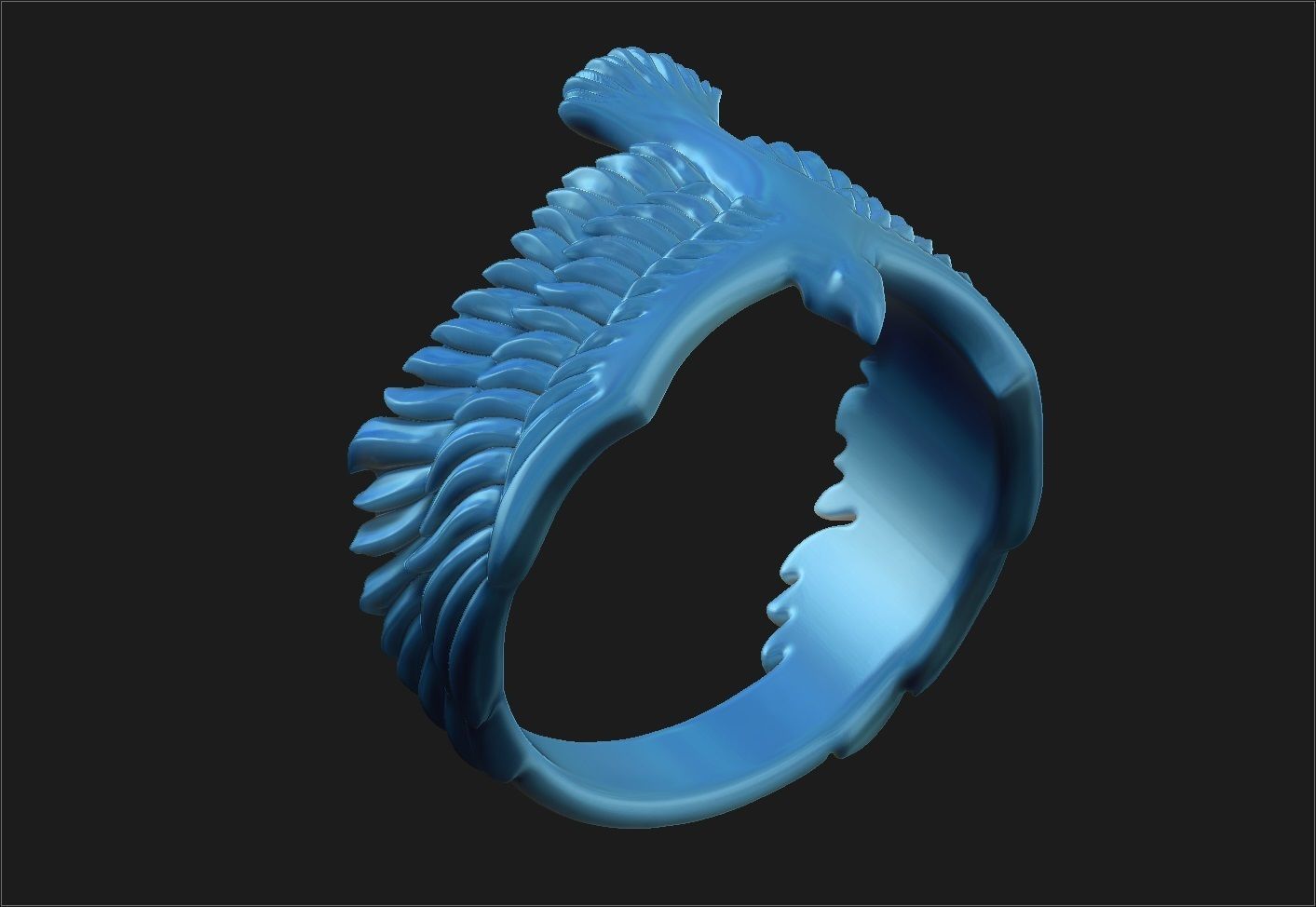 Eagle Ring 3D print model_3