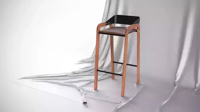 Designer Bar Stool Mid Century Modern Scandinavian Design