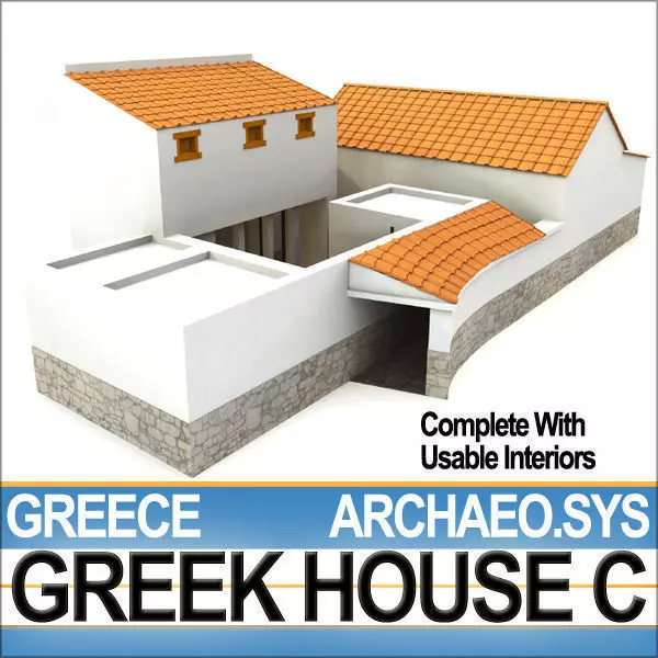 Ancient Greek House C 3D model_0