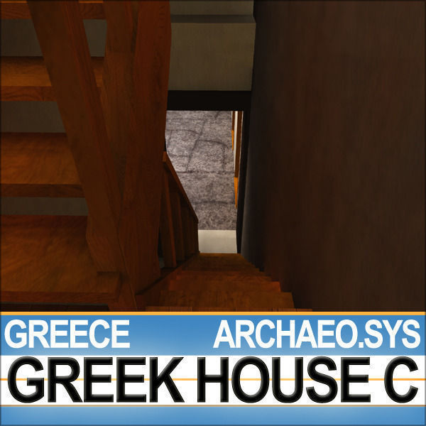 Ancient Greek House C 3D model_9