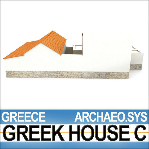Ancient Greek House C 3D model_5