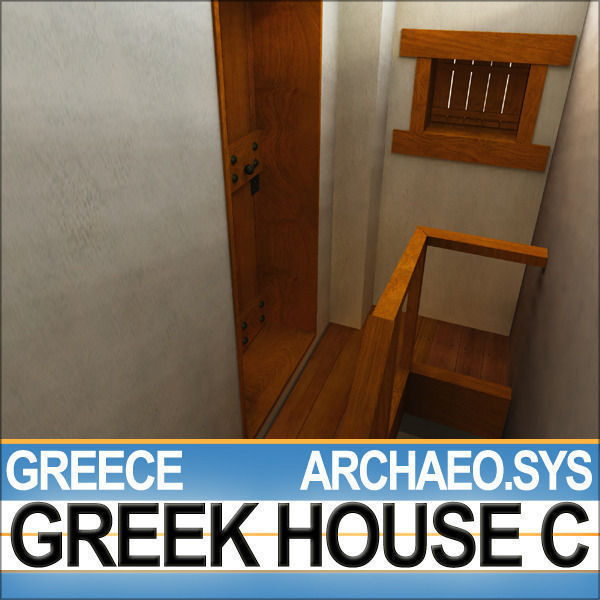 Ancient Greek House C 3D model_8