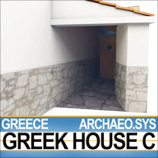 Ancient Greek House C 3D model_12