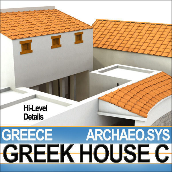 Ancient Greek House C 3D model_16