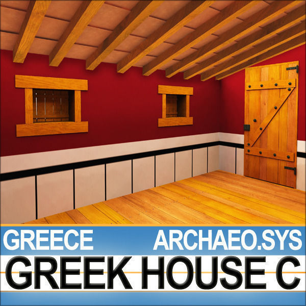 Ancient Greek House C 3D model_11