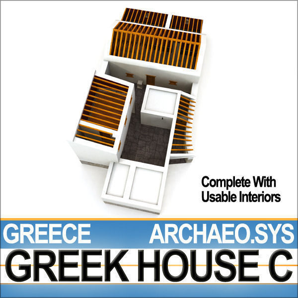 Ancient Greek House C 3D model_4
