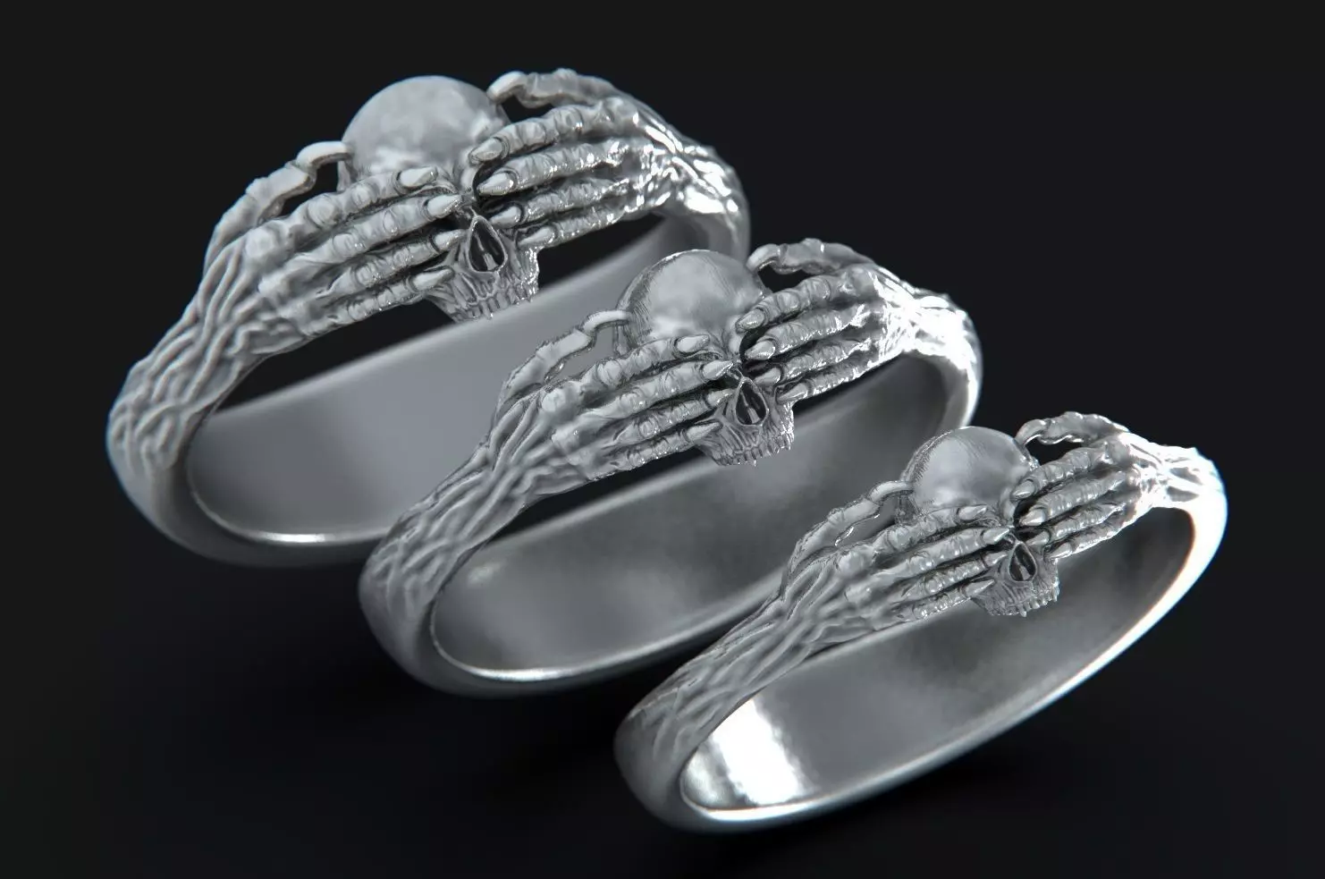 Death Claddagh Ring 3D print model