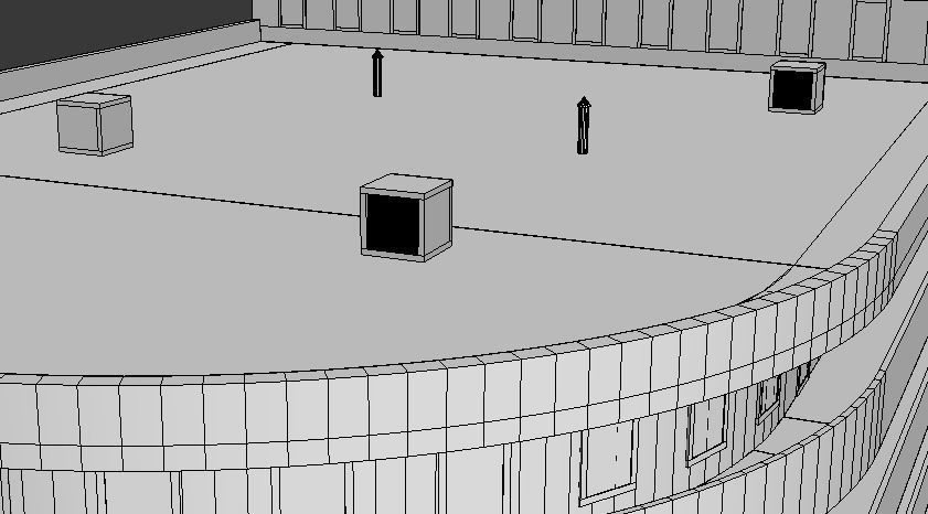 Multi-storey building Low-poly 3D model_22