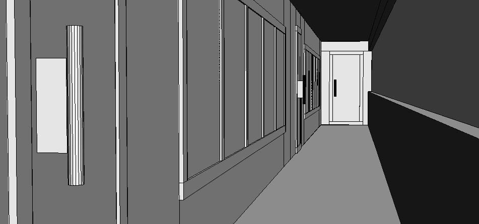 Multi-storey building Low-poly 3D model_16