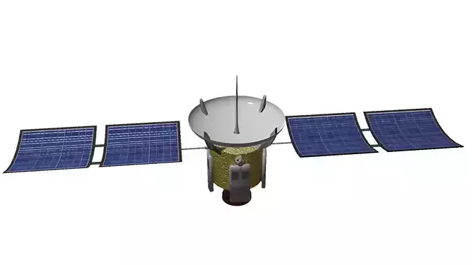 Space Probe Low-poly 3D model