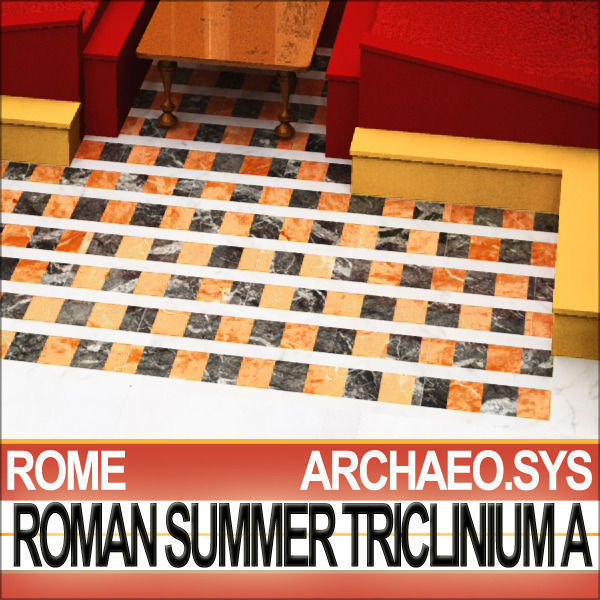 Ancient Roman Summer Triclinium A 3D model_5