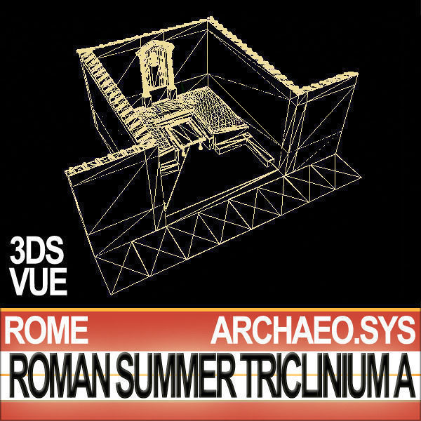 Ancient Roman Summer Triclinium A 3D model_8