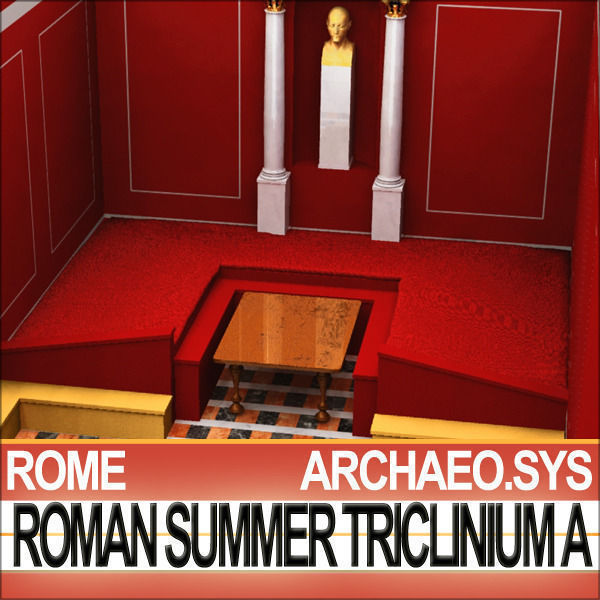 Ancient Roman Summer Triclinium A 3D model_3