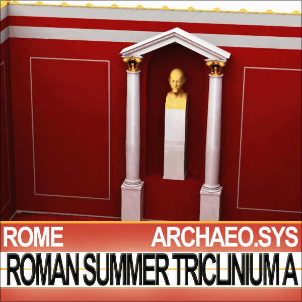 Ancient Roman Summer Triclinium A 3D model_4