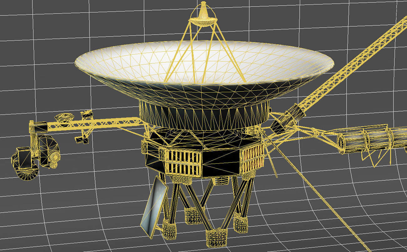Voyager Probe v2 Low-poly 3D model_4