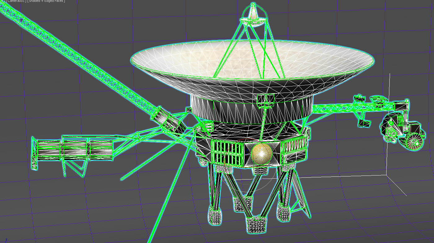 Voyager Probe v2 Low-poly 3D model_5