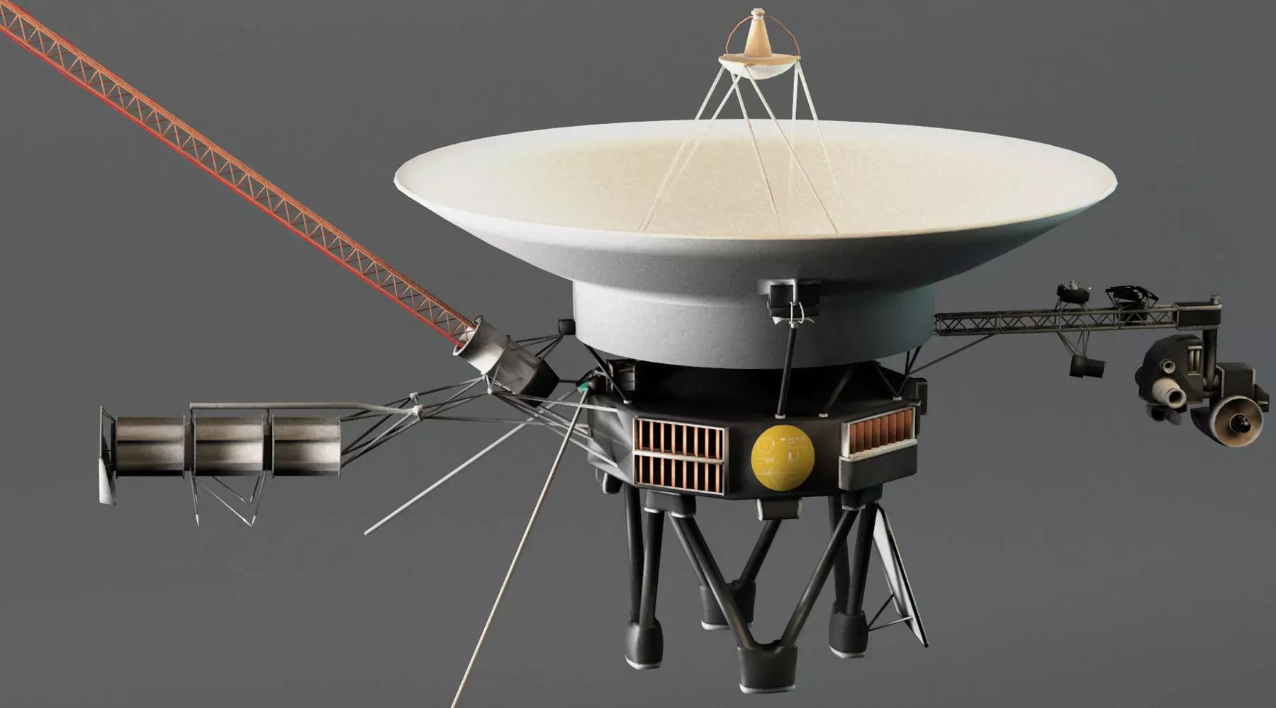 Voyager Probe v2 Low-poly 3D model_0