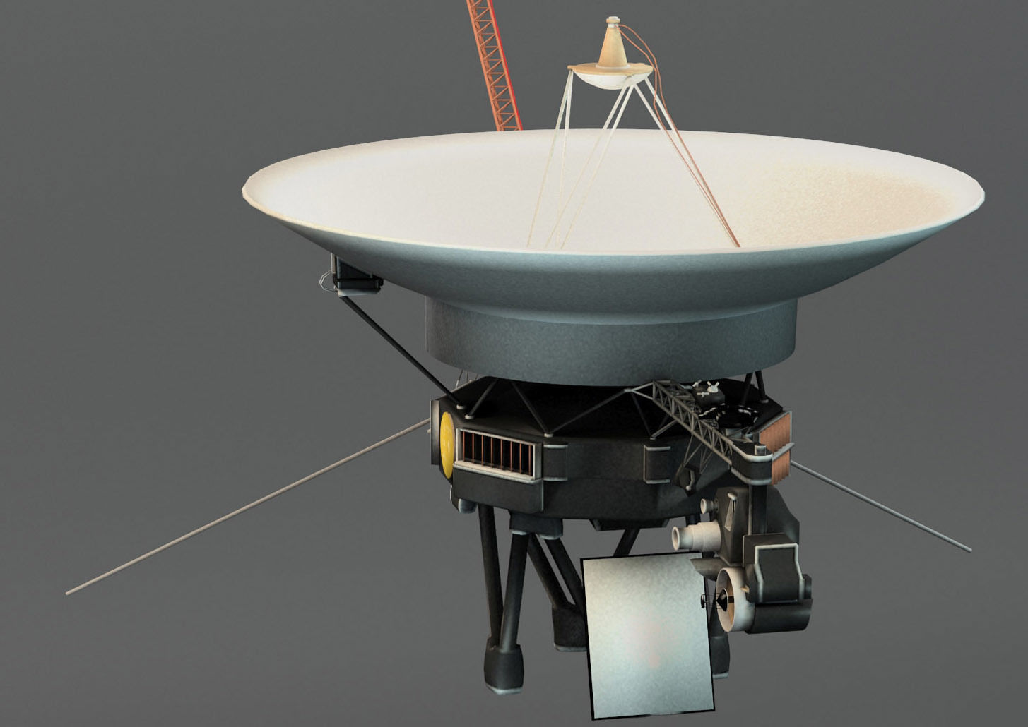 Voyager Probe v2 Low-poly 3D model_2