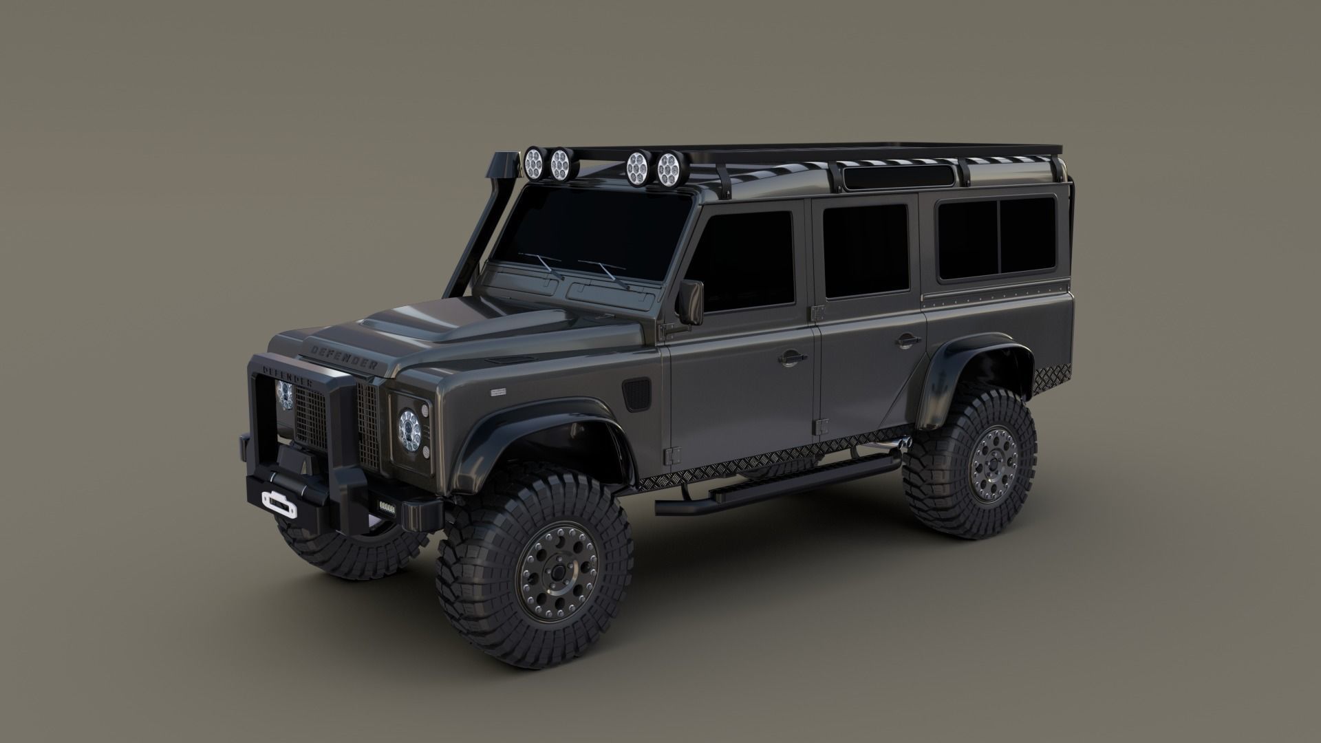 3D Land Rover Defender 110 Custom 3D model_36