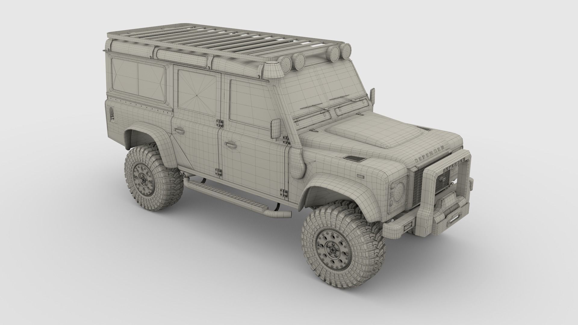 3D Land Rover Defender 110 Custom 3D model_32