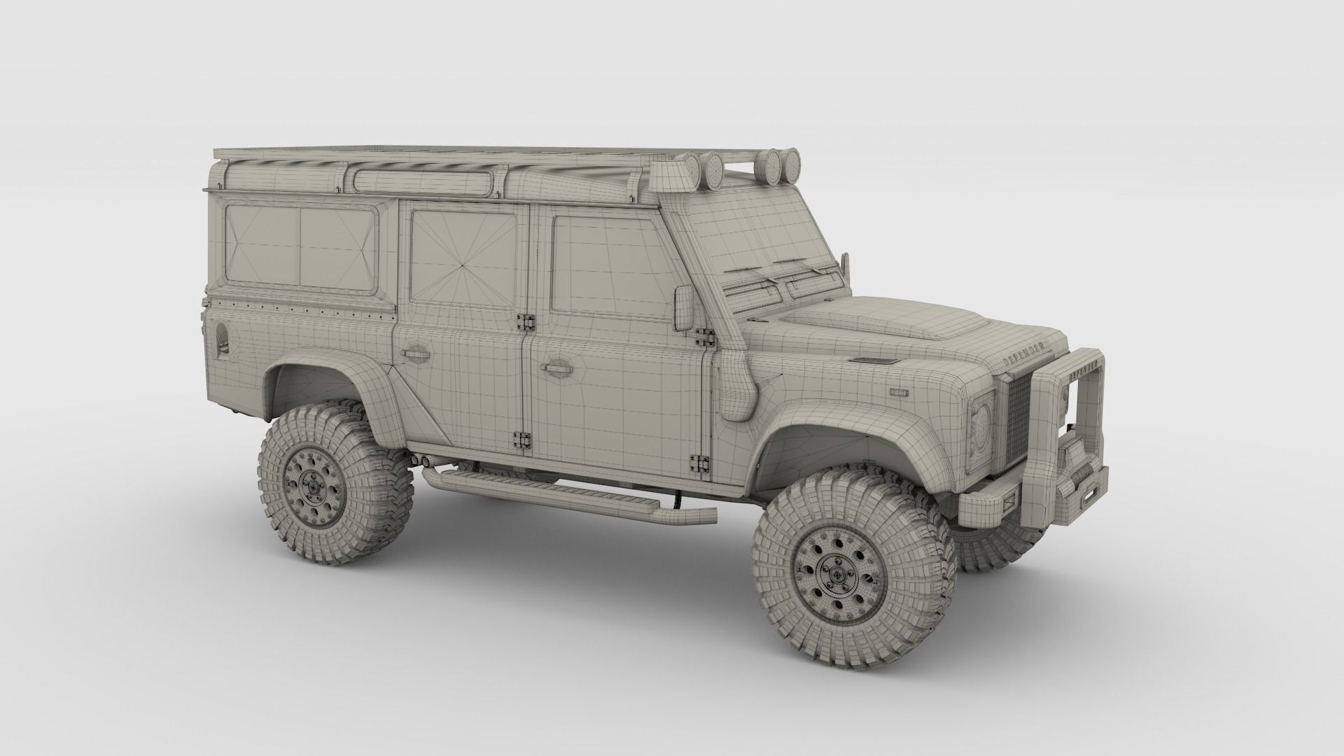 3D Land Rover Defender 110 Custom 3D model_27