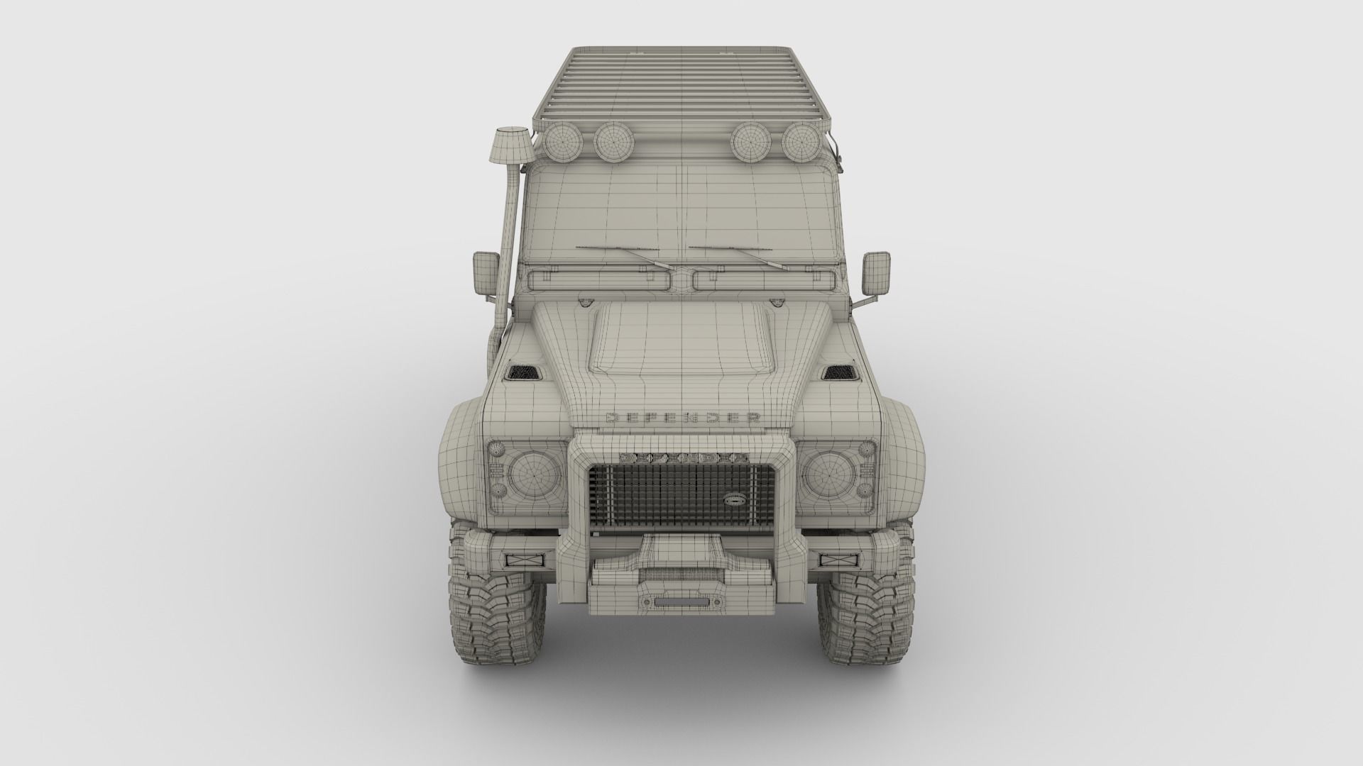 3D Land Rover Defender 110 Custom 3D model_33