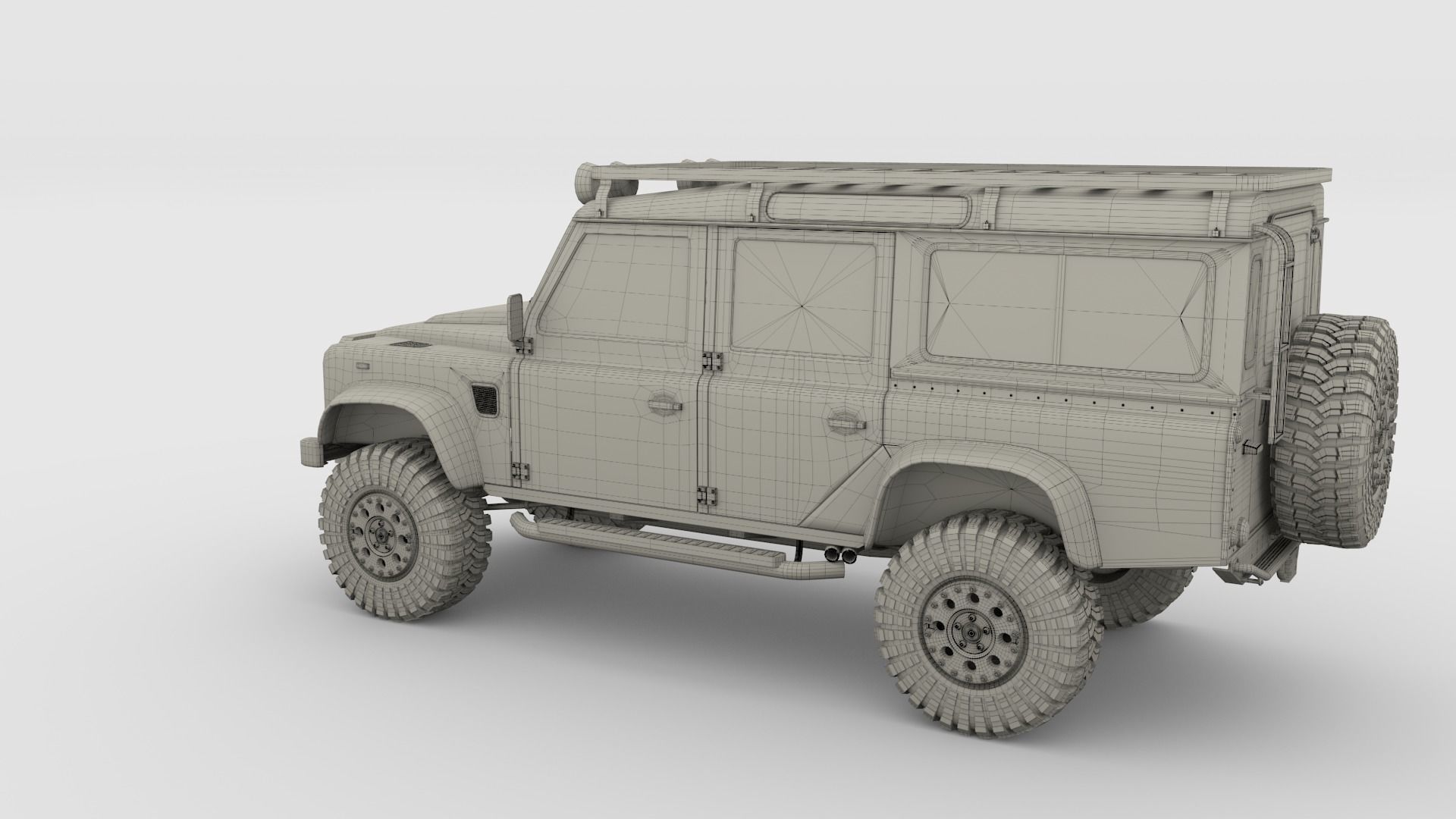 3D Land Rover Defender 110 Custom 3D model_13