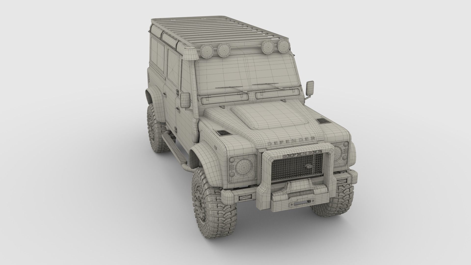 3D Land Rover Defender 110 Custom 3D model_35