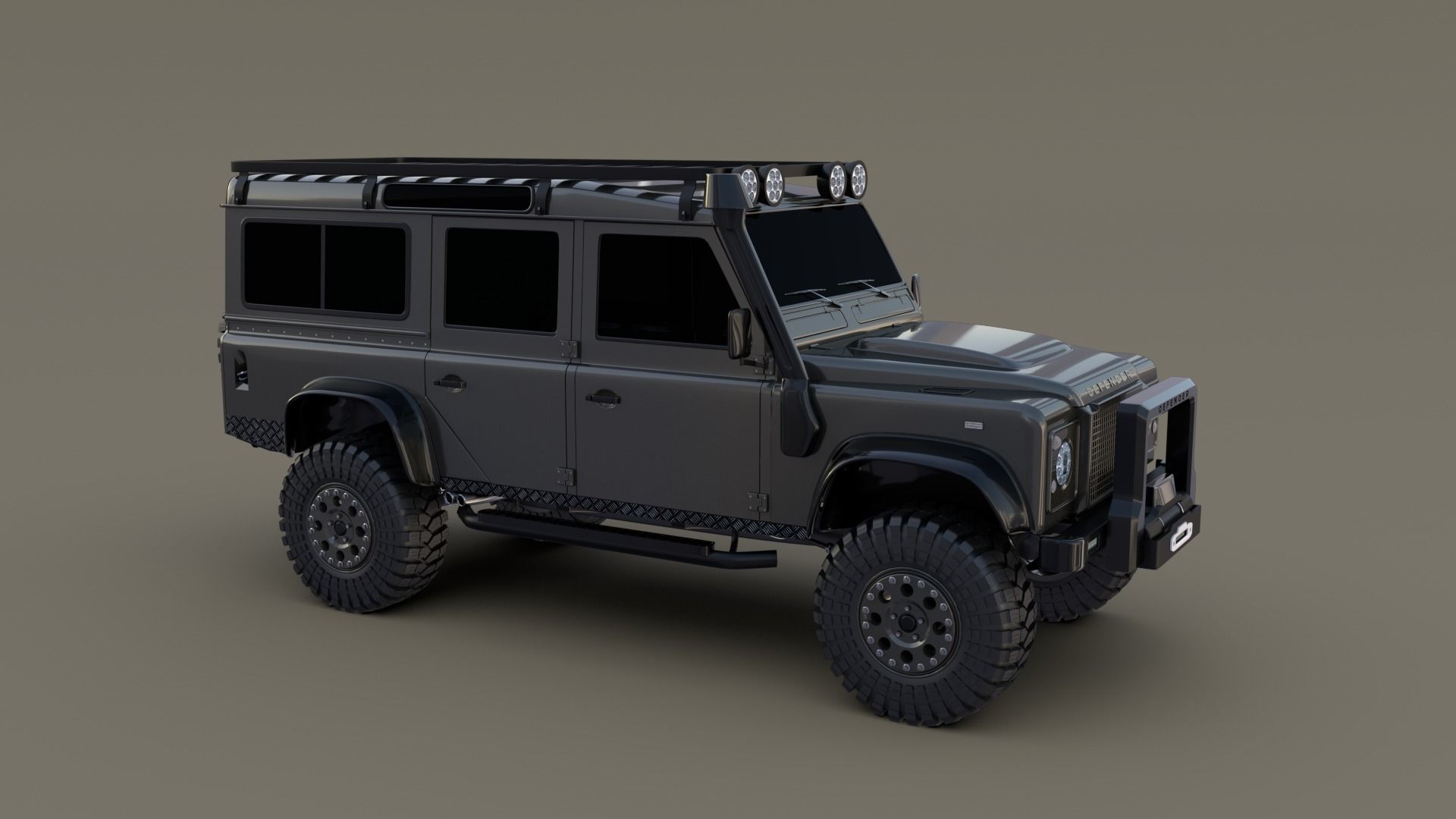 3D Land Rover Defender 110 Custom 3D model_5