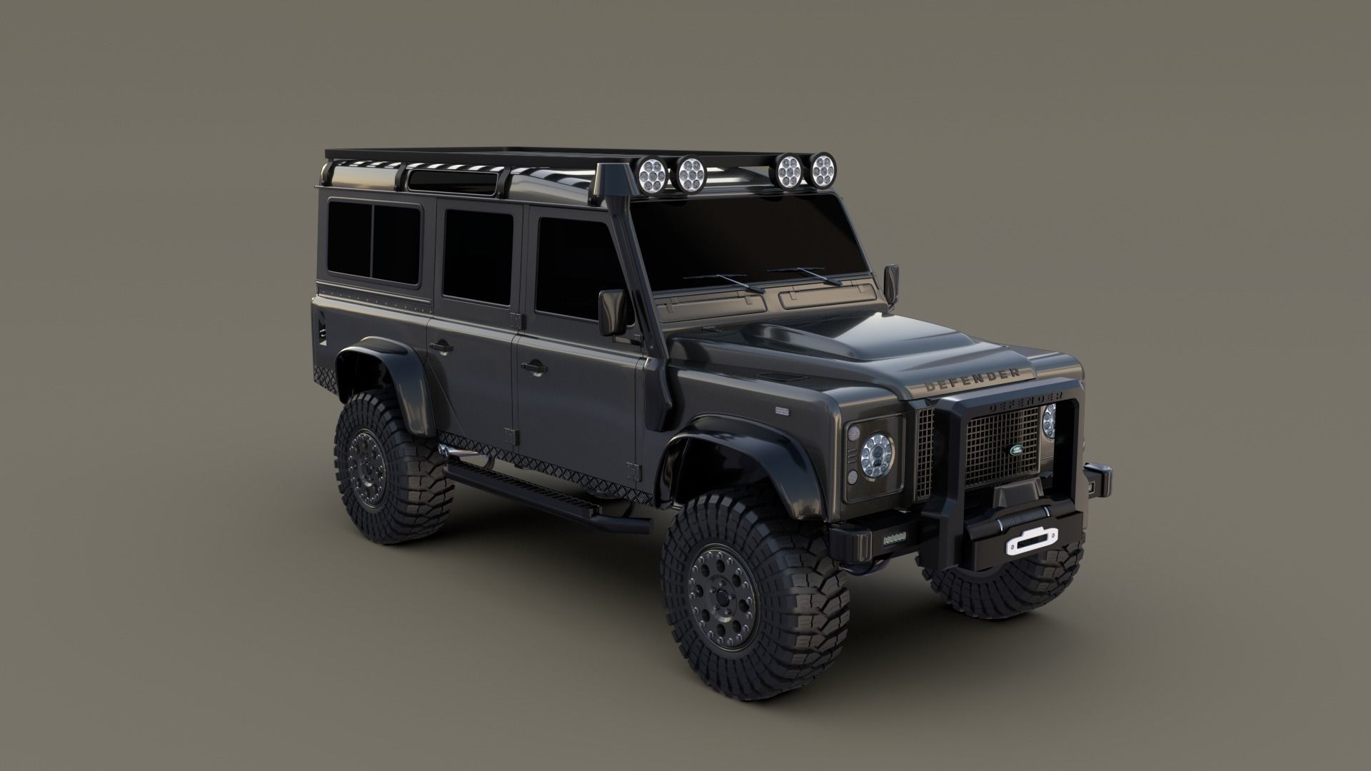 3D Land Rover Defender 110 Custom 3D model_4