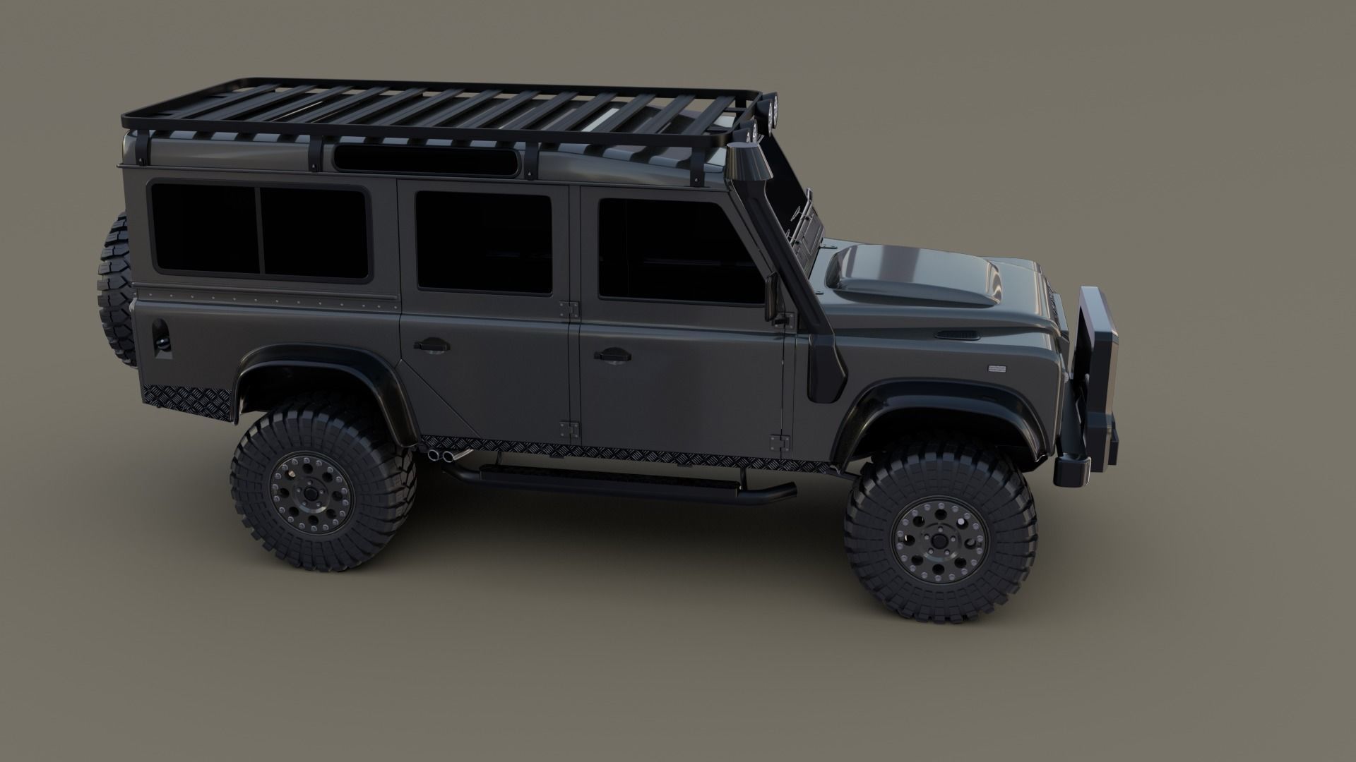 3D Land Rover Defender 110 Custom 3D model_8