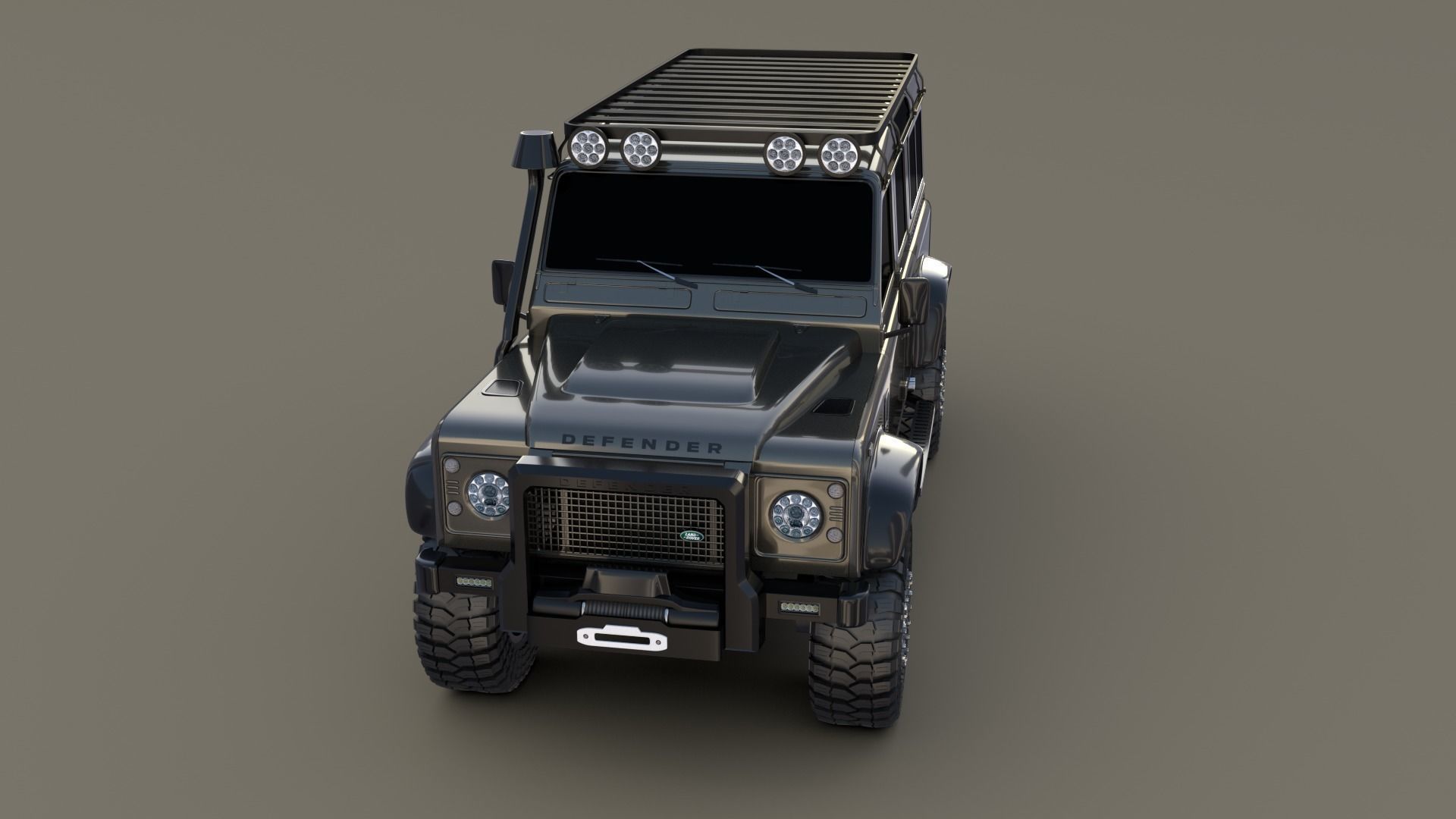 3D Land Rover Defender 110 Custom 3D model_1