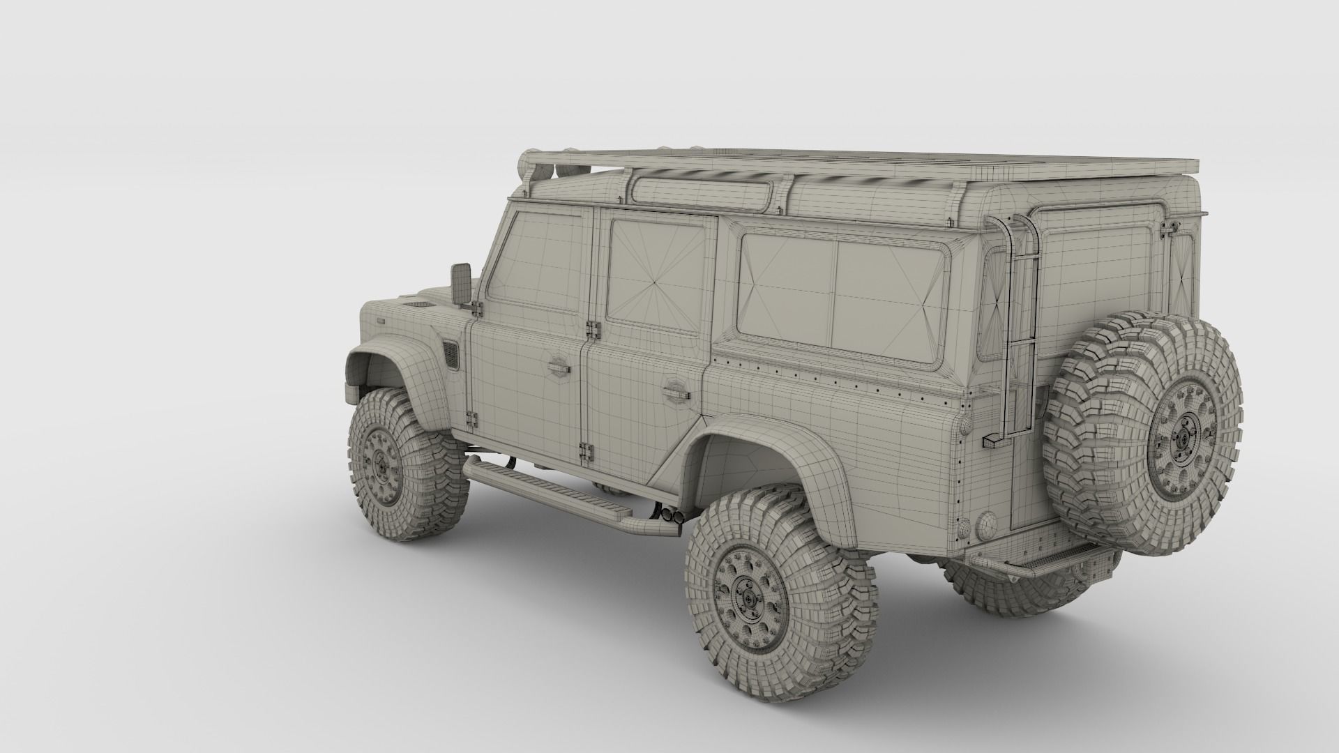 3D Land Rover Defender 110 Custom 3D model_19