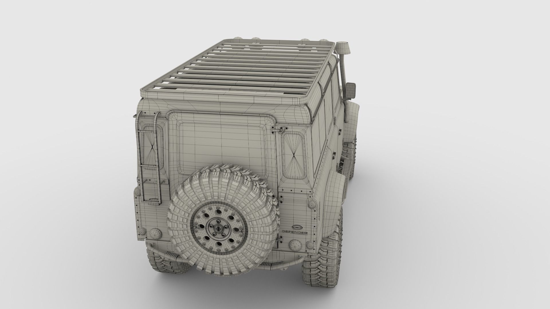 3D Land Rover Defender 110 Custom 3D model_28