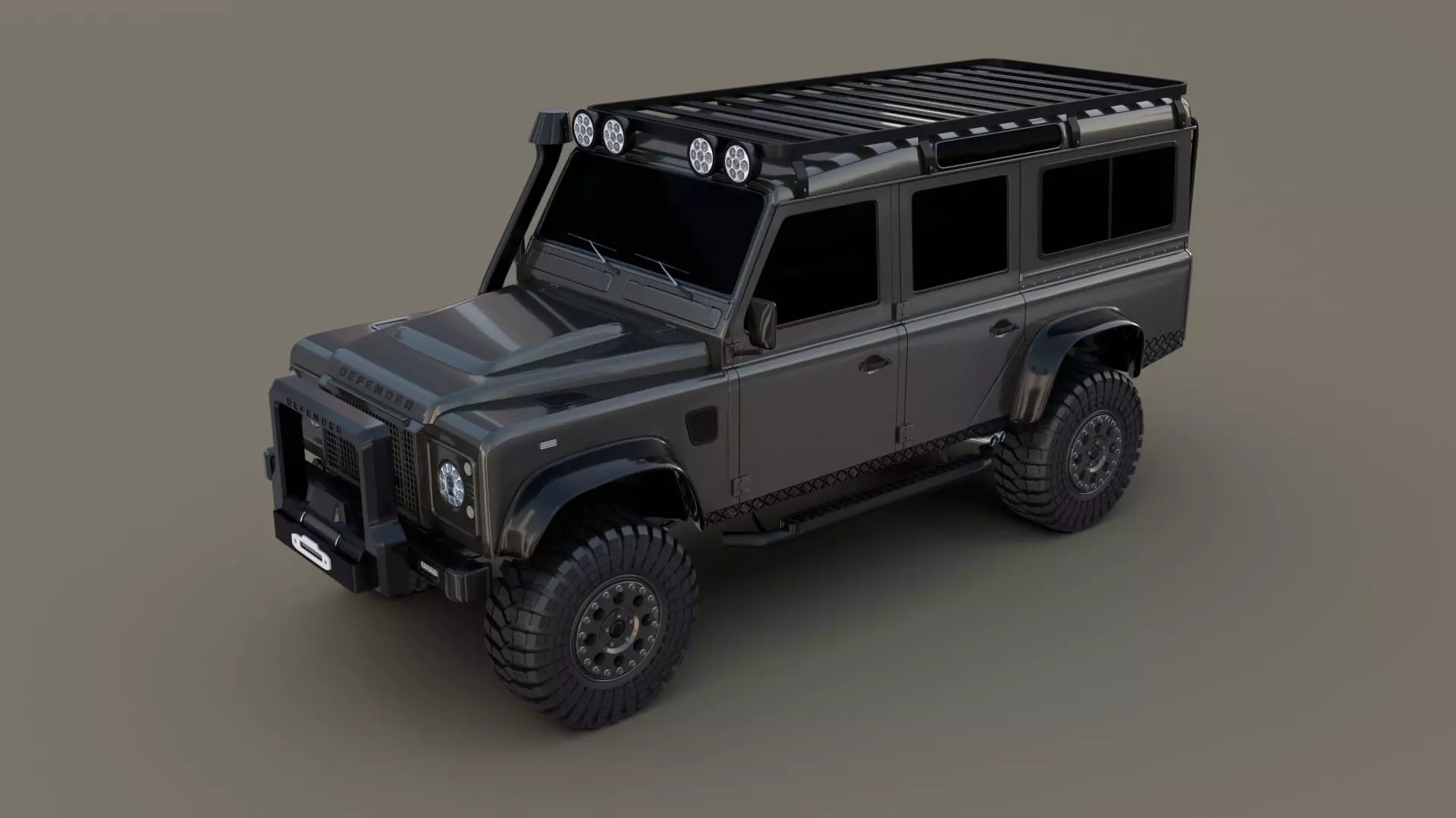 3D Land Rover Defender 110 Custom 3D model_0