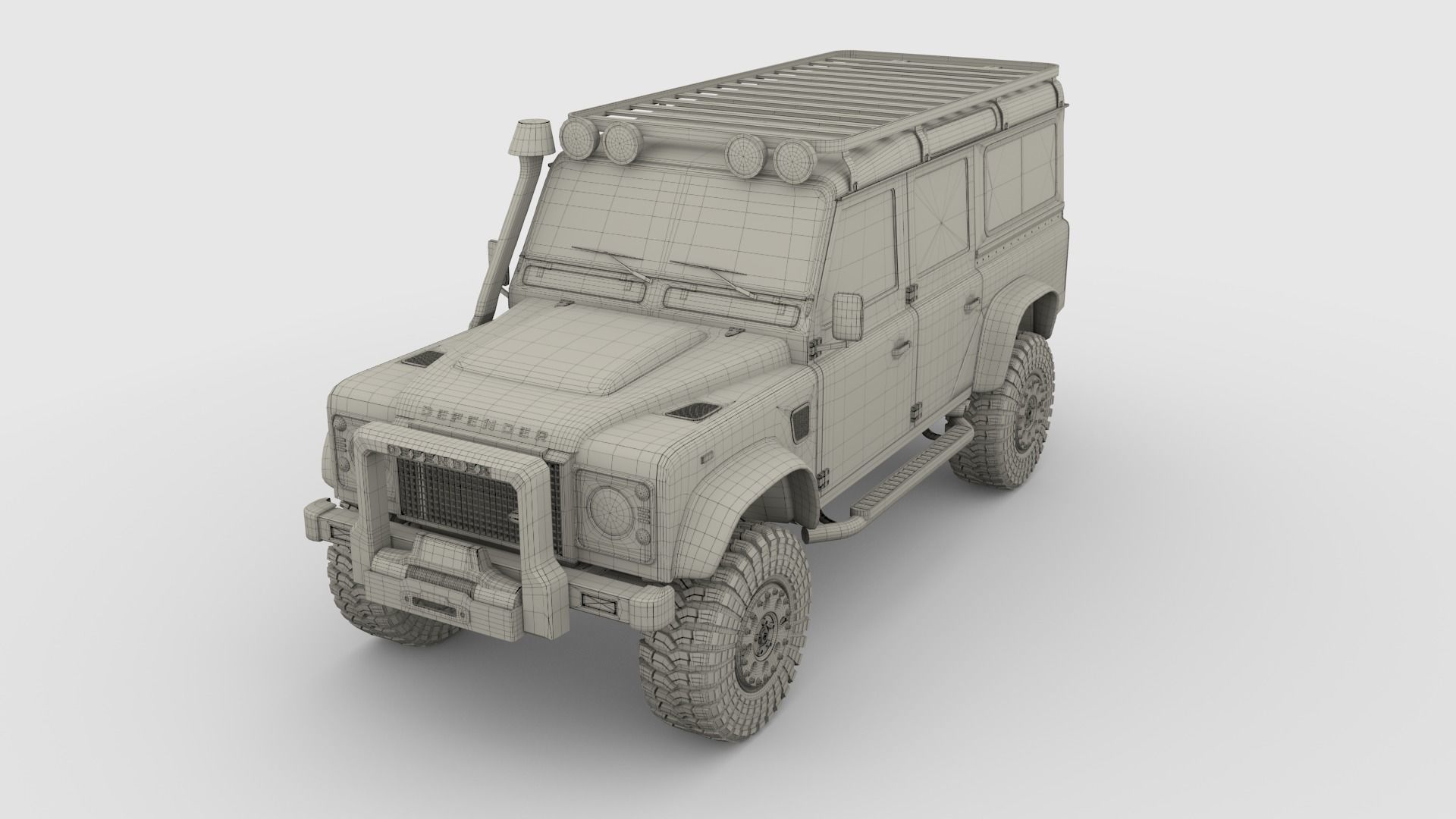 3D Land Rover Defender 110 Custom 3D model_21