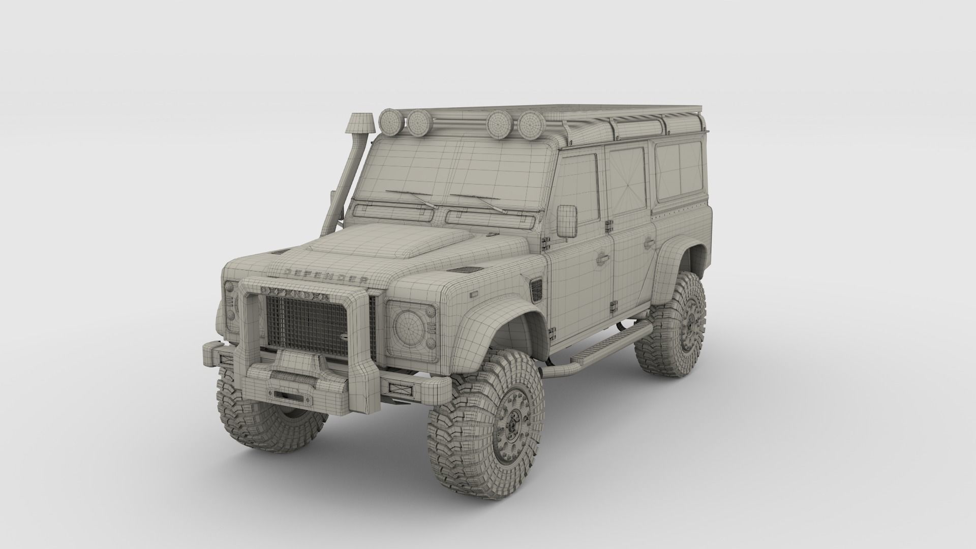 3D Land Rover Defender 110 Custom 3D model_16