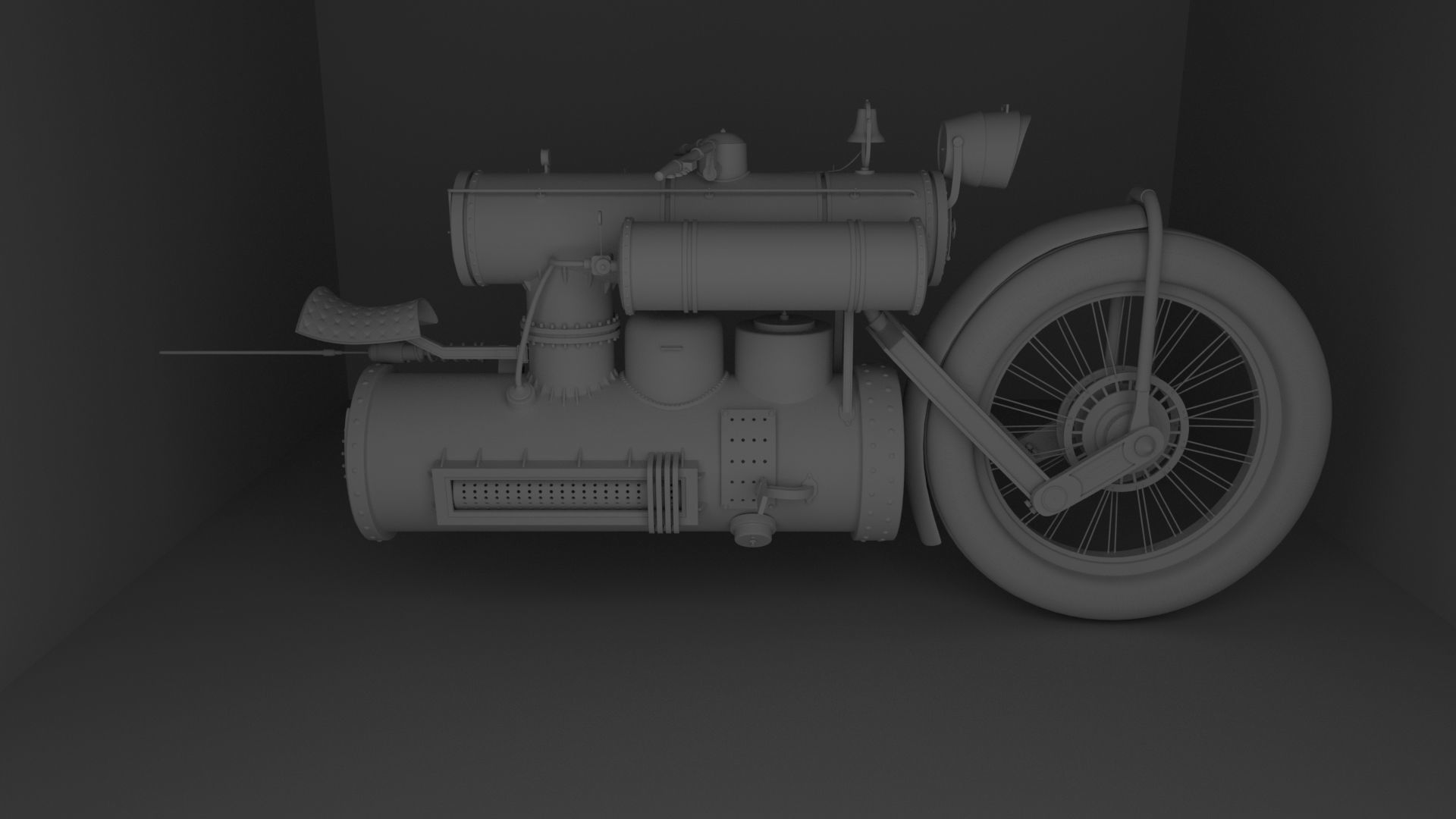 Motorcycles Steampunk 3D model_14