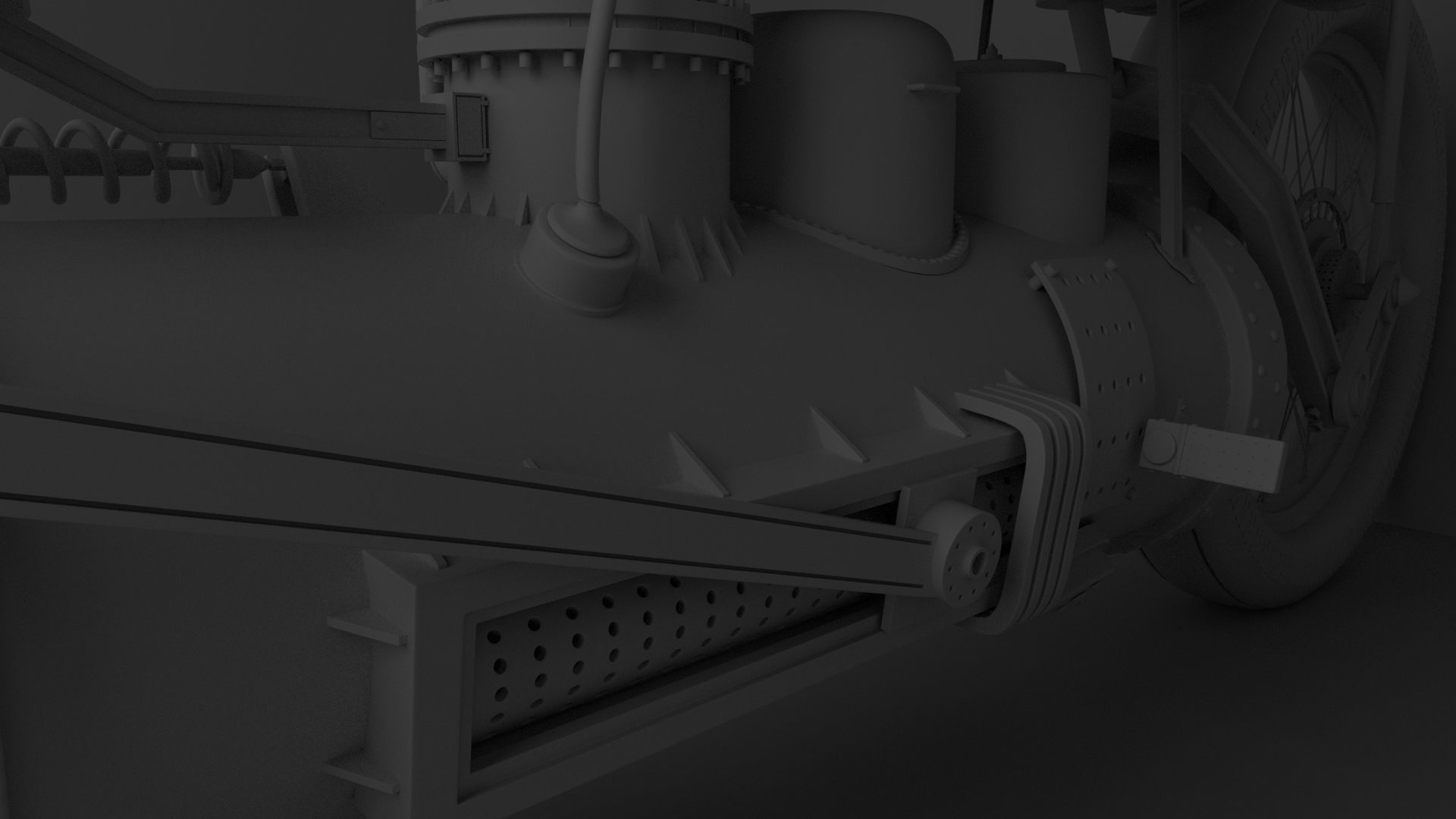 Motorcycles Steampunk 3D model_11