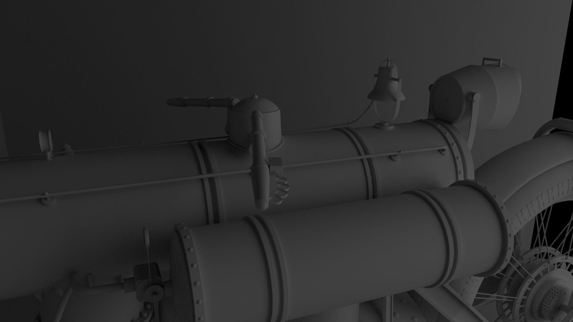 Motorcycles Steampunk 3D model_10