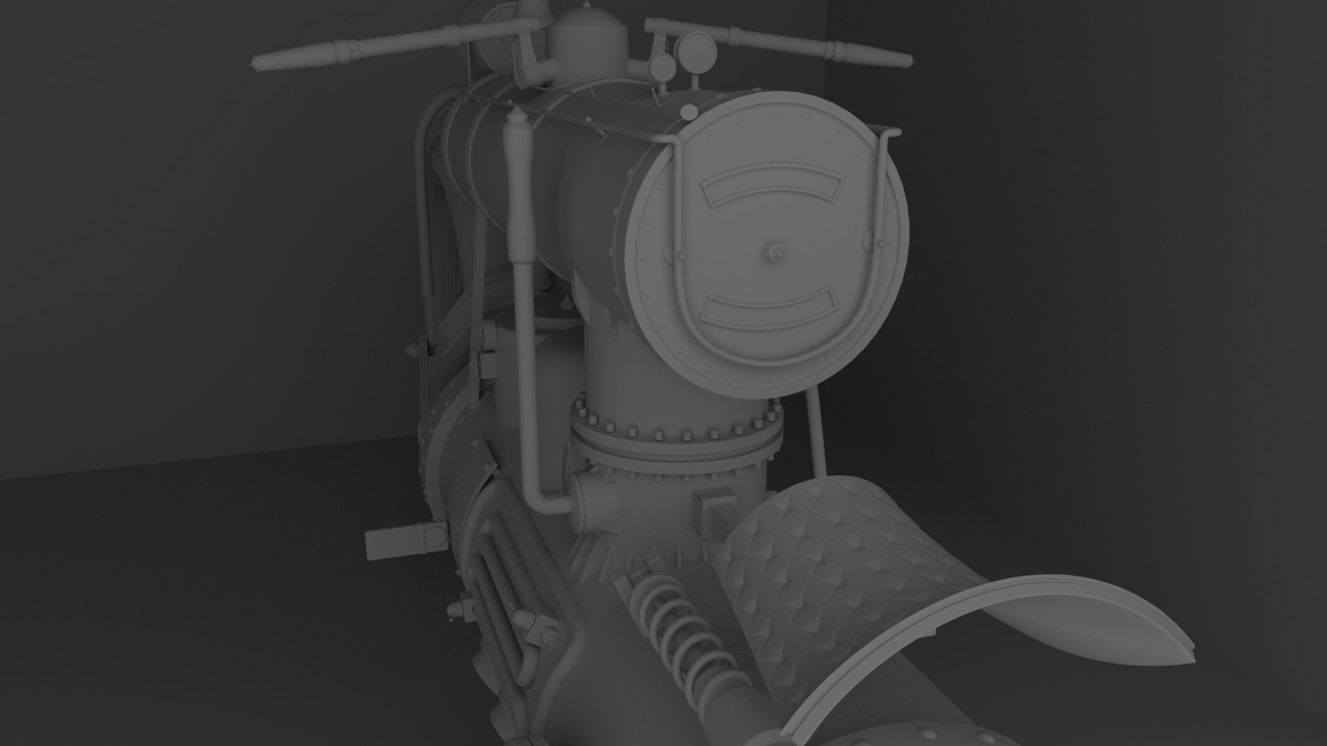 Motorcycles Steampunk 3D model_13