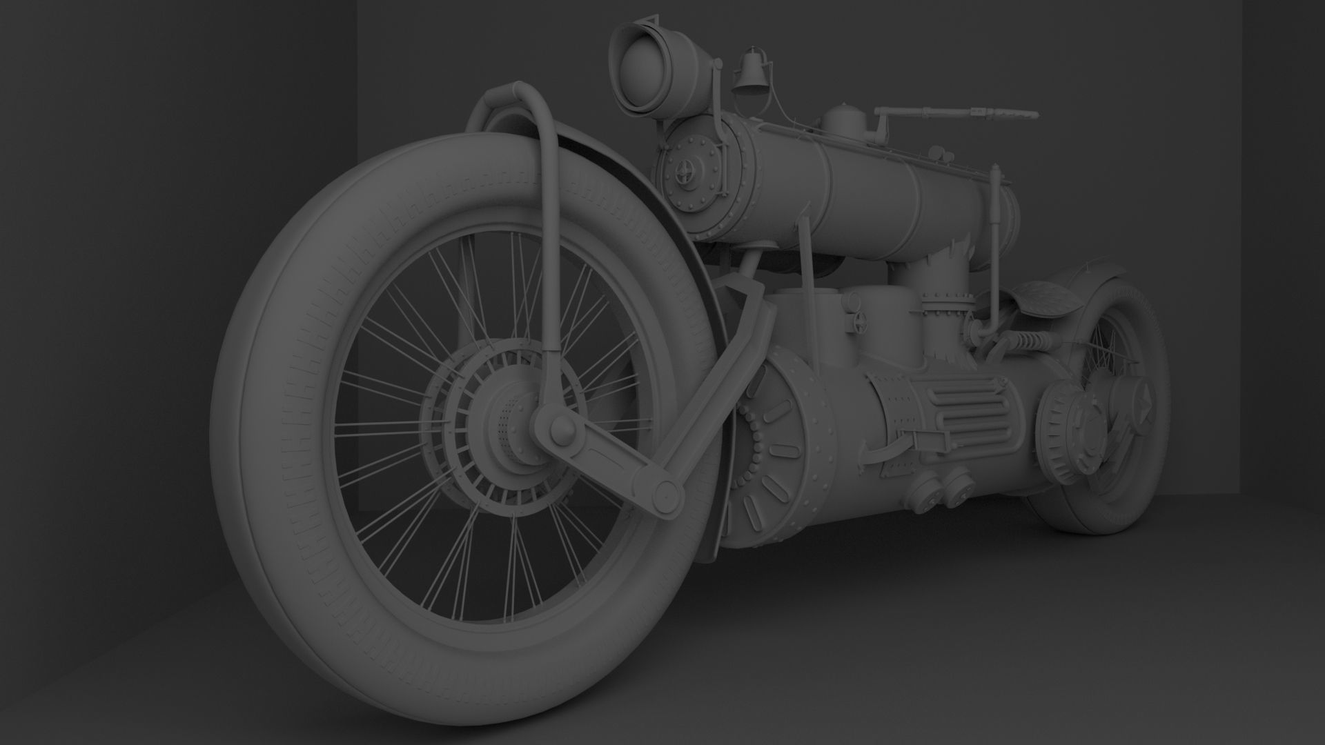 Motorcycles Steampunk 3D model_6