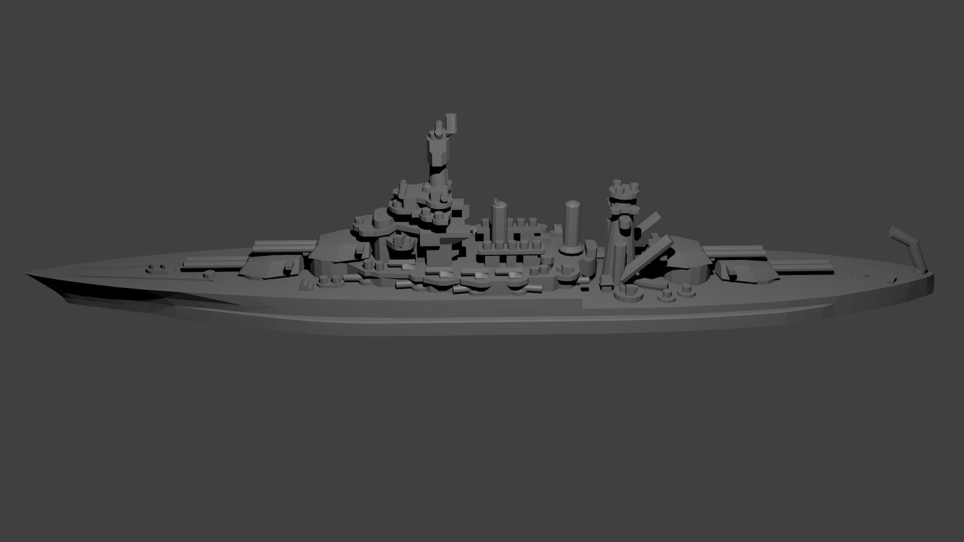 US Colorado Class Battleship 3D print model_2