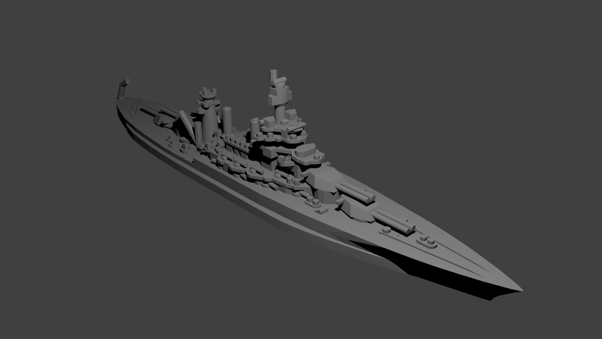 US Colorado Class Battleship 3D print model_1