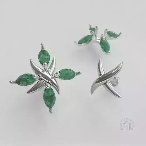 X earrings star