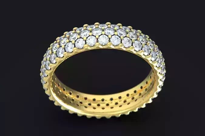 Pave Ring 3D print model