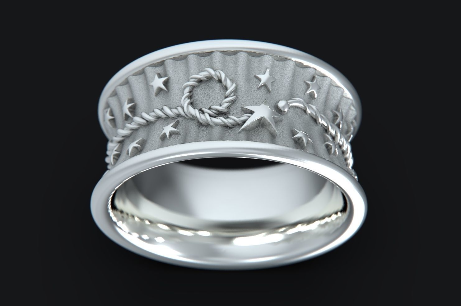 Circus Stars Ring 3D print model_3