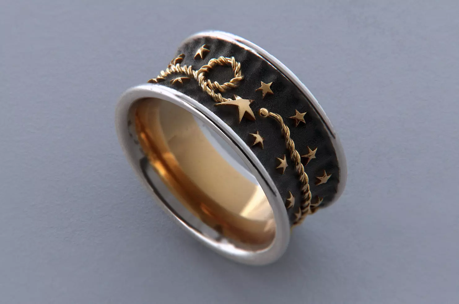 Circus Stars Ring 3D print model_0